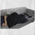 thumbnail image 6 of Night Soft Flannel Fleece Throw Blanket, Silhouette of a Tree Against Giant Moon Starry Sky, Cozy Plush for Indoor and Outdoor Use, 60" x 80", Grey Black Charcoal Grey, by Ambesonne, 6 of 6