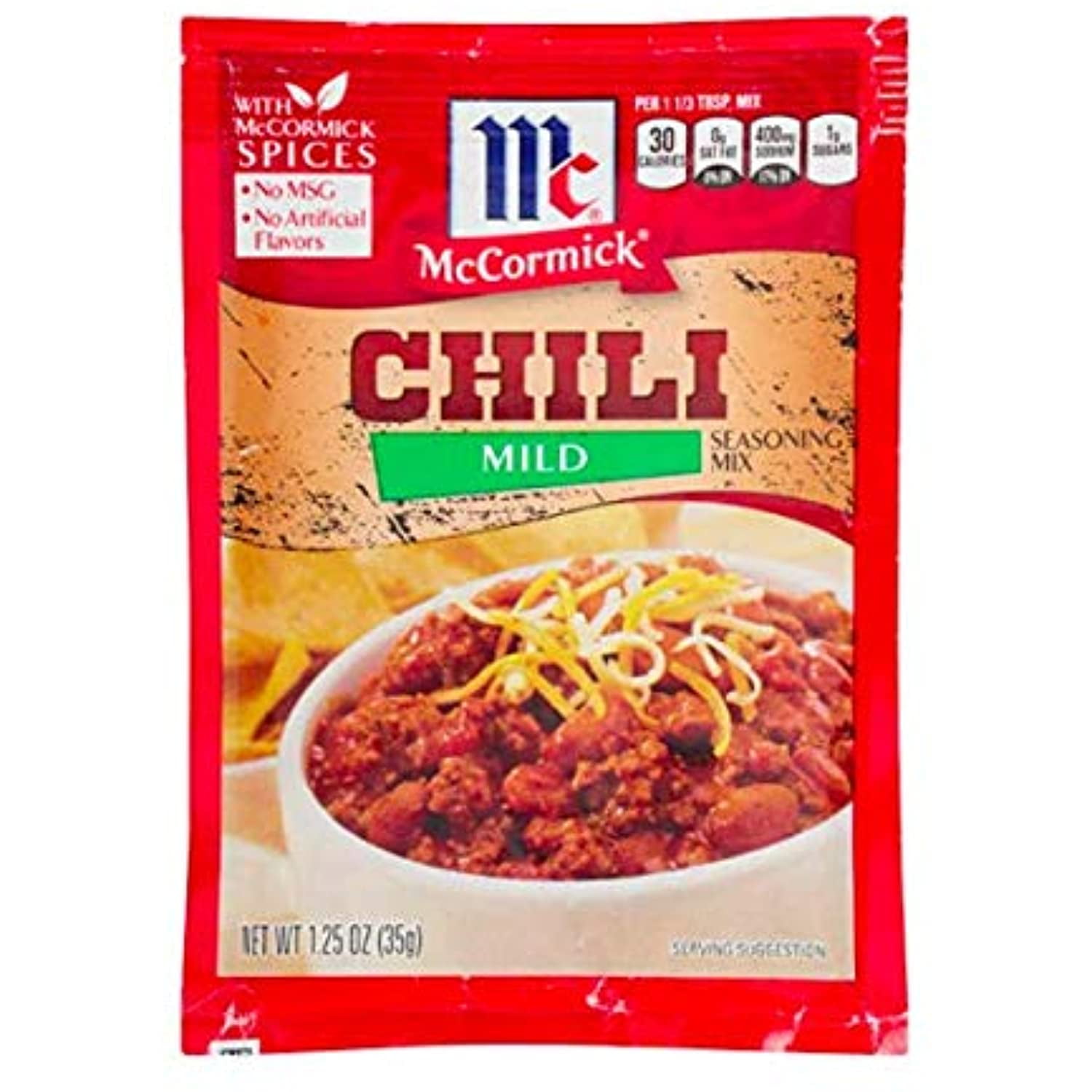 Mccormick Mild Chili Seasoning Mix (1.25 Oz Packets) 4 Pack