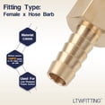 thumbnail image 3 of LTWFITTING Brass Fitting Coupler 5/16-Inch Hose Barb x 1/4-Inch Female NPT Fuel Water Boat(Pack of 5), 3 of 4