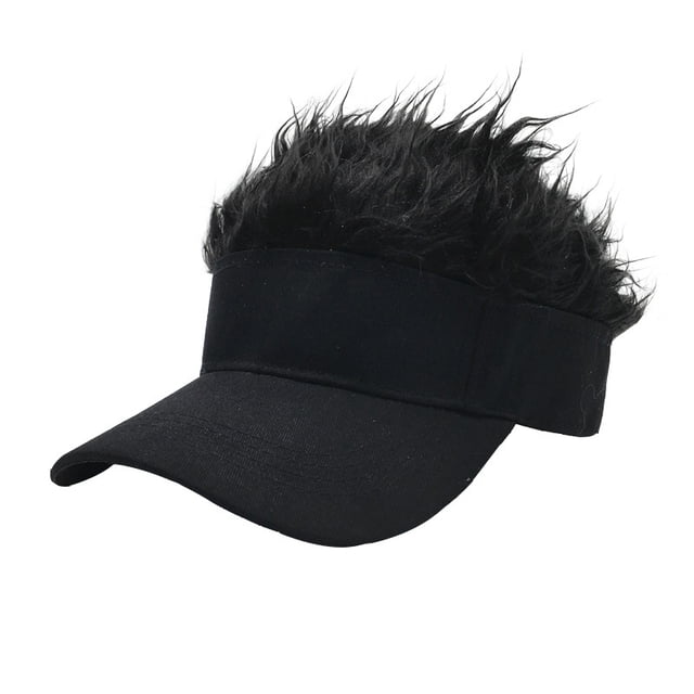 Xiao Hua Gorra de béisbol ajustable con visera y sombrero para el sol (negro + negro)