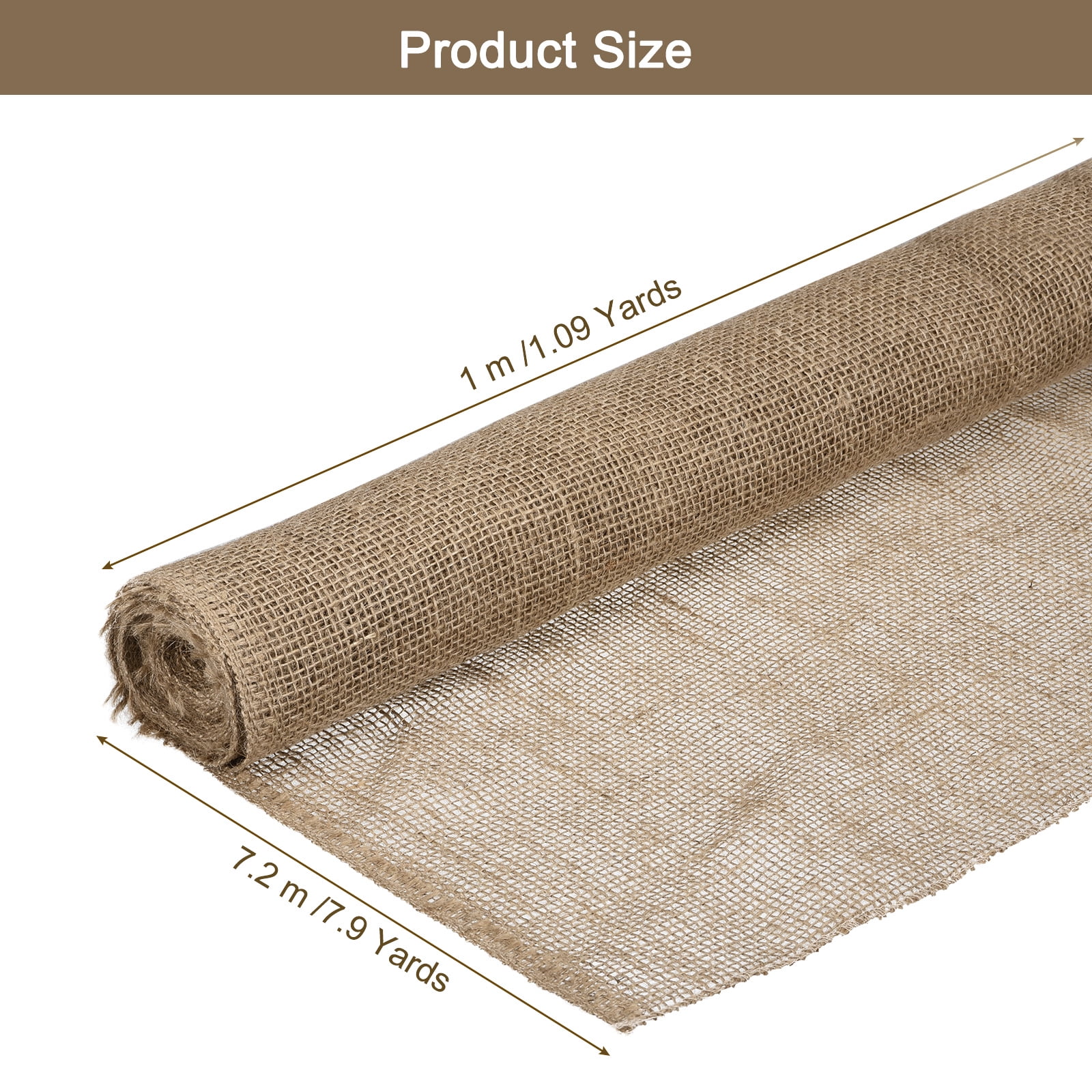 Unique Bargains Burlap Fabric Roll 1.1 Yards x 8 Yards Natural Jute Burlap Roll for Table Runners Weed Barriers Craft Plants Walmart