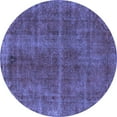 thumbnail image 1 of Ahgly Company Indoor Round Oriental Blue Industrial Area Rugs, 3' Round, 1 of 4