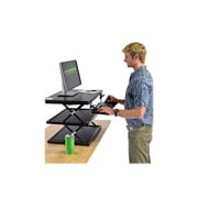 CHANGEdesk Adjustable Standing Desk Converter with Wide Platform and Smooth Height Adjustment, Black (cdm-b)