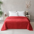 thumbnail image 2 of (4 pack) Mainstays Faux Shearling Blanket, Dk. Red, King 102"X90", for Adult, 2 of 8