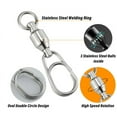 thumbnail image 4 of Dr.Fish 30 Pack Fishing Ball Bearing Barrel Swivels with Oval Split Rings Fishing Swivels Stainless Steel Solid Rings Connector size 3, 4 of 4