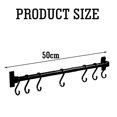 thumbnail image 4 of Space Saving Aluminum Kitchen Hanging Rack With 8 Hooks For Easy Storage, 4 of 5