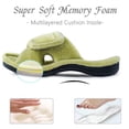 thumbnail image 4 of Women's Arch Support Diabetic Slippers Memory Foam House Shoes Orthotic Heel Cup Arthritis Edema Slippers with Adjustable Strap, Green 8/9, 4 of 5