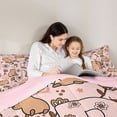 thumbnail image 5 of Manfei Kawaii Capybara 7 Pieces Full Size Bedding Sets,Lovely Monogram R Full Size Bed in a Bag,Pink,Pink Reversible, 5 of 7