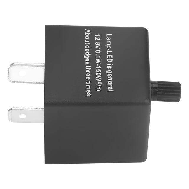 Relé Intermitente LED Ajustable Para Luces Intermitentes, CF13 KT Hyper Flash Fix de 3 Pines Con Perilla de Control, Plug and Play, Adecuado Para Luces LED O Normales