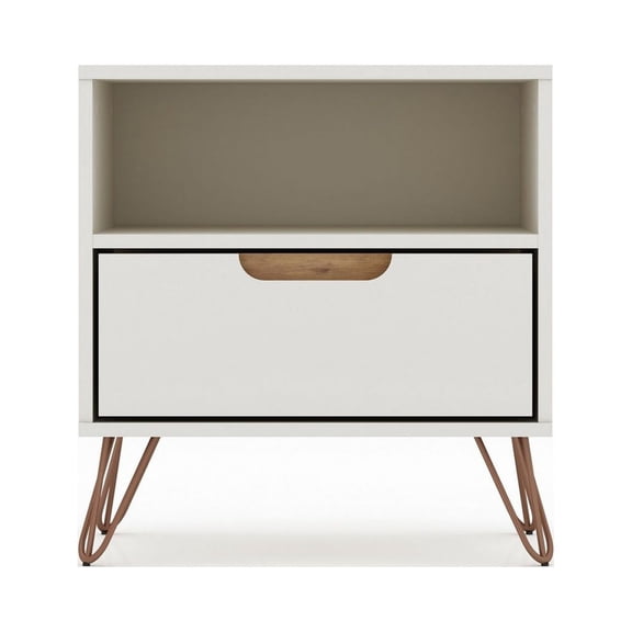 Rockefeller 1.0 Mid-Century- Modern Nightstand with 1-Drawer in