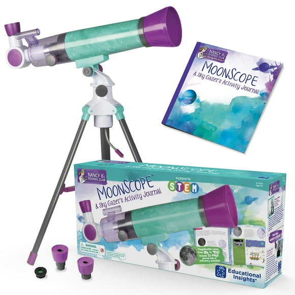 Educational Insights Nacy B's Science Club MoonScope Télescope pour Enfants, Jouet STEM, Cadeau pour Garçons et Filles, 8 Ans et Plus