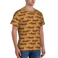 thumbnail image 2 of Vsdgher Dachshund Dog Puppy Print Men's Dry Fit Mesh Athletic Shirts Moisture Wicking Tennis T-Shirt Tops, 2 of 9