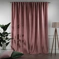 thumbnail image 3 of 3S Brother's Extra Long Solid Luxury Matte Velvet Soft Curtain Rose Single Panel Hanging Back Tap & Rod Pocket Home Décor 5-25 Feet Custom Made Curtains -Made in Turkey Each(52"x120"), 3 of 7