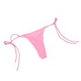 thumbnail image 3 of Traje Baño Dos Piezas Con Cuello Halter para Mujer Cordones Spandex Sólido Sexy Tanga () Rosa, 3 of 3