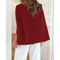 thumbnail image 4 of Dellytop Womens Casual Cape Open Front Split Sleeve Blazer Jacket, 4 of 4