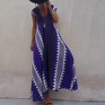 thumbnail image 1 of Vestido de verano de retazos sin espalda para mujer, maxivestido estampado con cuello de pico, ajustado, sin mangas, Vintage, para fiesta y Club, 2023, 1 of 4