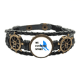 thumbnail image 1 of Deportes de invierno como el fitness equilibrado Pulsera marina tejida en cuero, 1 of 4