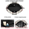 thumbnail image 3 of White Boston Terrier and Flower Travel Tote Bags for Women Carry On,Large Weekender Bags for Women Travel,Multi Functional Duffle Bag for Work,Shopping,Sports, 3 of 5