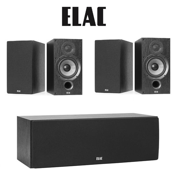 (2 Pairs) ELAC B6.2 Debut 2.0 Bookshelf Speakers + ELAC Debut C6.2