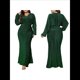 thumbnail image 3 of Vestido de Noche para Mujer, con Purpurina, Larga, Escote en V, Ajustado, Formal, con Lentejuelas, Talla Grande Verde 4XL, 3 of 7