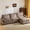 Light Brown 120" W, variant on Ktaxon 122" W L Shaped Sectional Sofa, Modern Chenille Deep Seat Cloud Couch with Movable Chaise, Plush Living Room Couches for Apartment, 3-Seater Light Brown