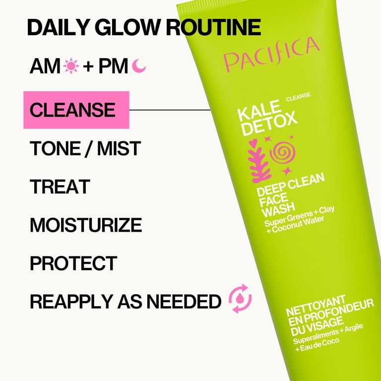 Pacifica Kale Detox Deep Clean Face Wash for Oily, Blemish Prone
