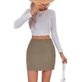 thumbnail image 6 of Womens Corduroy Mini Skirt High Waisted Basic Casual A-Line Short Fall Winter Skirts Light Brown L, 6 of 10