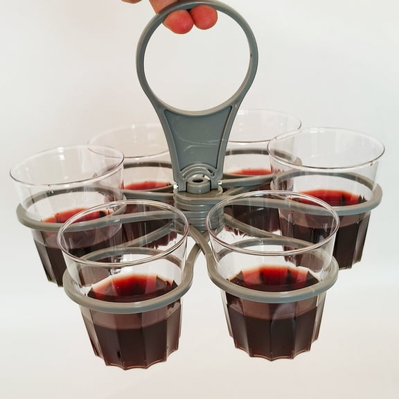 3Pack Fold Away 6-Cup Carrier/Caddy, Portable Fold-Up Cup Carrier for 6 Cups Gigs, Pocket-Sized Convenience, Sturdy Reusable
