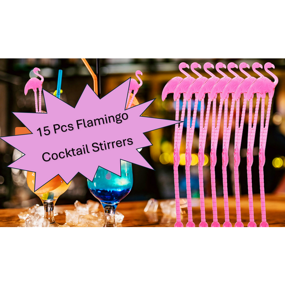 Ginger Ray Pink Flamingo Cocktail Stirrers