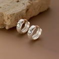 thumbnail image 3 of EOEMY Real 925 Sterling Solid Silver Hinged Hoop Earrings Hoops, 3 of 6