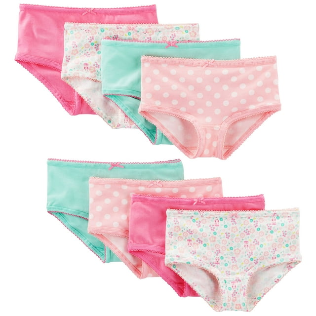 Ropa interior Simple Joys de Carter's Girls, paquete de 8 unidades, 6 a 7 años