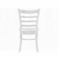 thumbnail image 4 of White Finish 2-Piece Solid Wood Dining Chairs - Casual Farmhouse Style for Kitchen & Dining Room, 4 of 10