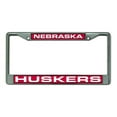 thumbnail image 2 of Nebraska Cornhuskers Laser Chrome License Plate Frame, 2 of 2