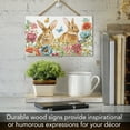 thumbnail image 4 of Highland Home "Garden Bunny" Decorative Hanging Wood Sign, 4 of 7