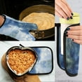 thumbnail image 5 of Yayeee Oven Mitts and Pot Holder Set of 4 Heat Resistant Kitchen Gloves Baking Hot Pad, Plants and River, 5 of 5