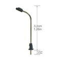 thumbnail image 3 of 10pcs Model Railway Train Model Street Lights1: 200-1: 220 Scale Z Gauge Street Light LED Platform Lamp Dual Heads Gauge Model Street Light Layout, 3 of 9