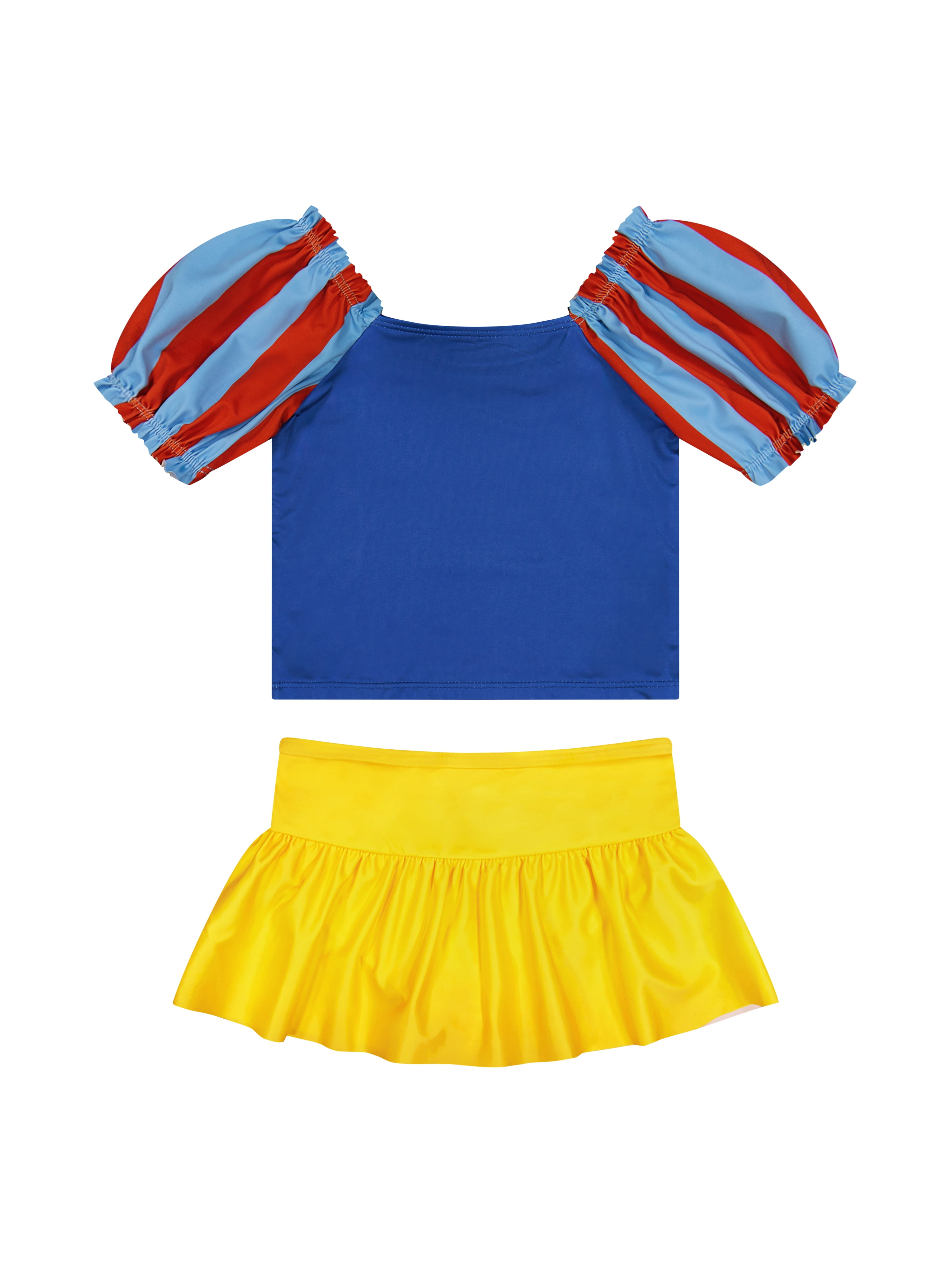 Character Toddler Girl Puff- Sleeve Tankini and Skirt Swimsuit, Sizes 12M- 5T