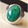 thumbnail image 2 of Malachite Mans Ring, Natural Green Malachite, Spiritual, Silver Jewelry, 925 Silver Ring, Birthday Gift, Heavy Mens Ring, Arabic Design, Ottoman Style Ring, Christmas, Turkey Mens Signet Ring, 2 of 6