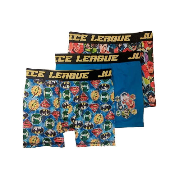 Boys 3pc Justice League Boxer Briefs Green Lantern & Batman Boxer Shorts Set 8