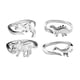 thumbnail image 1 of Lindo Anillo Ajustablebest Anillo de Plata Dinosaurio de Plata Giftdai Anillo Banda lindo Anillos, 1 of 8