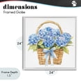 thumbnail image 4 of Stupell Industries Shabby Chic Pretty Blue Hydrangea Picnic Basket White Framed Giclee Art, 24 x 24, by Petals Prints Design, 4 of 8