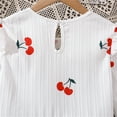 thumbnail image 6 of XUELUO Big Girls Dresses Cherry Print Tiered Ruffled Skirts & Pleated Bodice Long Sleeve Dress Kids Spring Valentine Outfit, 6 of 9