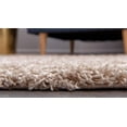 thumbnail image 4 of Unique Loom Solid Shag Collection Area Rug (6' 1" x 9' Rectangle, Taupe), 4 of 9