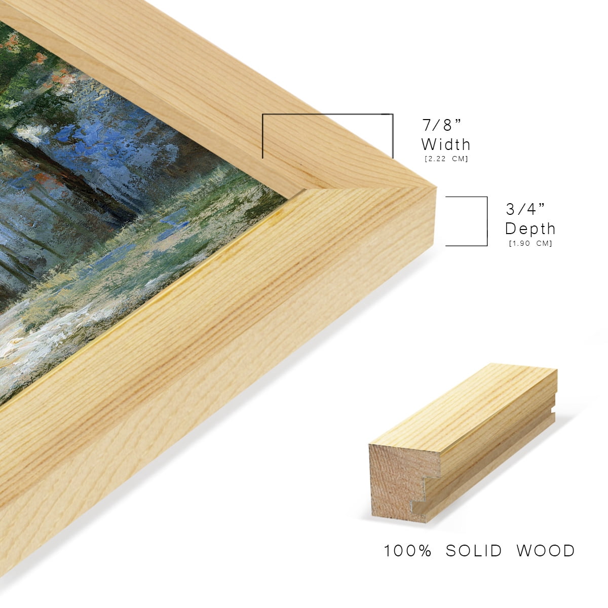 Afternoon Light -Framed Print w/glass-Natural Wood