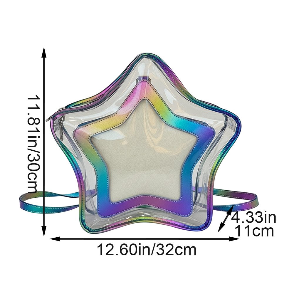 Vjnyvs Kawaii Backpack for Women Aesthetic Cute Star-shaped ITA Bag Y2K