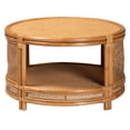thumbnail image 3 of bali & pari Louis Modern Bohemian Natural Brown Rattan Coffee Table, 3 of 8