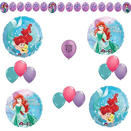 Little Mermaid Birthday Party Balloon Room Decoration Kit