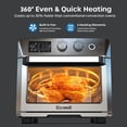thumbnail image 4 of ECOWELL Combo de horno tostador y freidora de aire, 15 en 1, horno tostador, encimera, freidora de aire de acero inoxidable de 26.4 QT, horno de convección, para cocción uniforme y saludable de 360°,, 4 of 5
