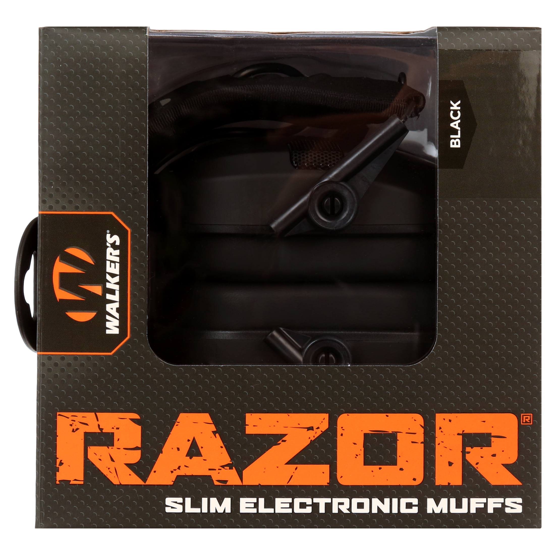Walker's Razor Slim Ultra Low Profile Shooting Hearing Protection Earmuffs, NRR 23, Black