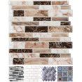 thumbnail image 1 of Peel and Stick Tile Backsplash for Kitchen, Marble Design (10 Sheets), 1 of 8